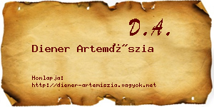 Diener Artemíszia névjegykártya
